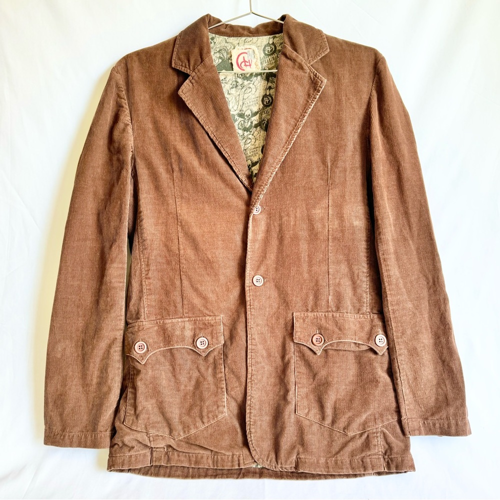 Vintage Brown Corduroy Men’s Blazer Jacket